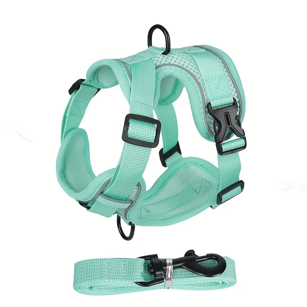 Reflecterend kattenharnas met riem | Ademend mesh materiaal | Verstelbaar ontwerp | Voor training en wandelen | Extra zichtbaarheid in het donker | Geschikt voor alle kattenmaten - Image 10