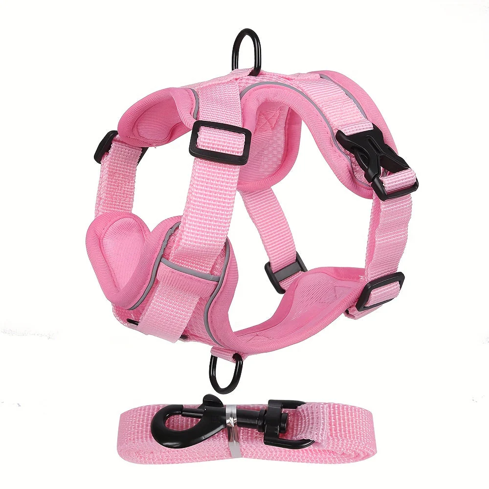 Reflecterend kattenharnas met riem | Ademend mesh materiaal | Verstelbaar ontwerp | Voor training en wandelen | Extra zichtbaarheid in het donker | Geschikt voor alle kattenmaten - Image 12