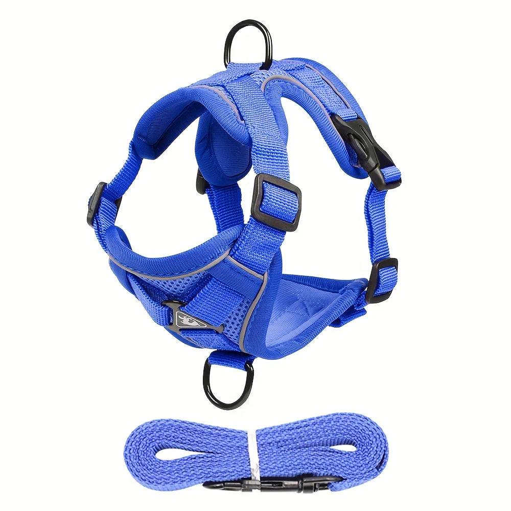 Reflecterend kattenharnas met riem | Ademend mesh materiaal | Verstelbaar ontwerp | Voor training en wandelen | Extra zichtbaarheid in het donker | Geschikt voor alle kattenmaten - Image 4