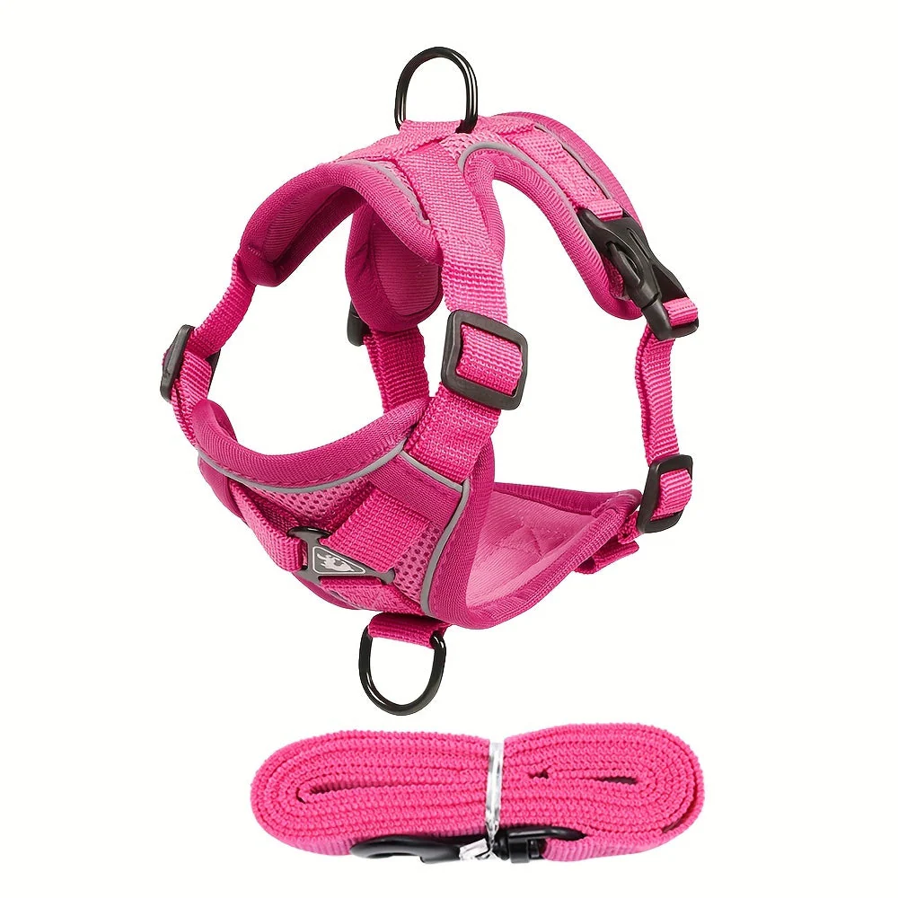 Reflecterend kattenharnas met riem | Ademend mesh materiaal | Verstelbaar ontwerp | Voor training en wandelen | Extra zichtbaarheid in het donker | Geschikt voor alle kattenmaten - Image 6