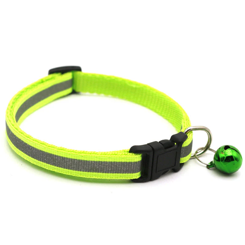 Reflecterende kattenhalsband met bel en AirTag houder | Verstelbaar nylon | Voor katten van verschillende groottes | Zichtbaar in het donker - Image 15