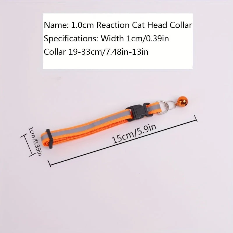 Reflecterende kattenhalsband met bel en AirTag houder | Verstelbaar nylon | Voor katten van verschillende groottes | Zichtbaar in het donker - Image 3