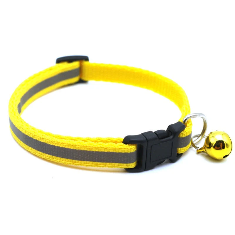 Reflecterende kattenhalsband met bel en AirTag houder | Verstelbaar nylon | Voor katten van verschillende groottes | Zichtbaar in het donker - Image 5