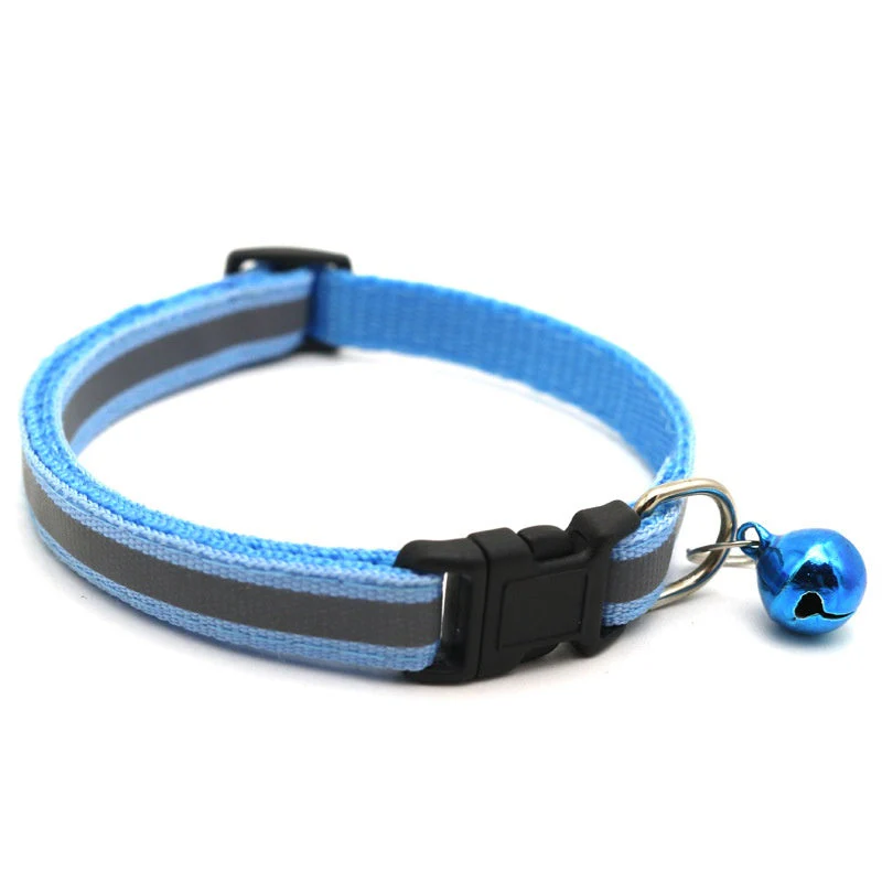 Reflecterende kattenhalsband met bel en AirTag houder | Verstelbaar nylon | Voor katten van verschillende groottes | Zichtbaar in het donker - Image 7