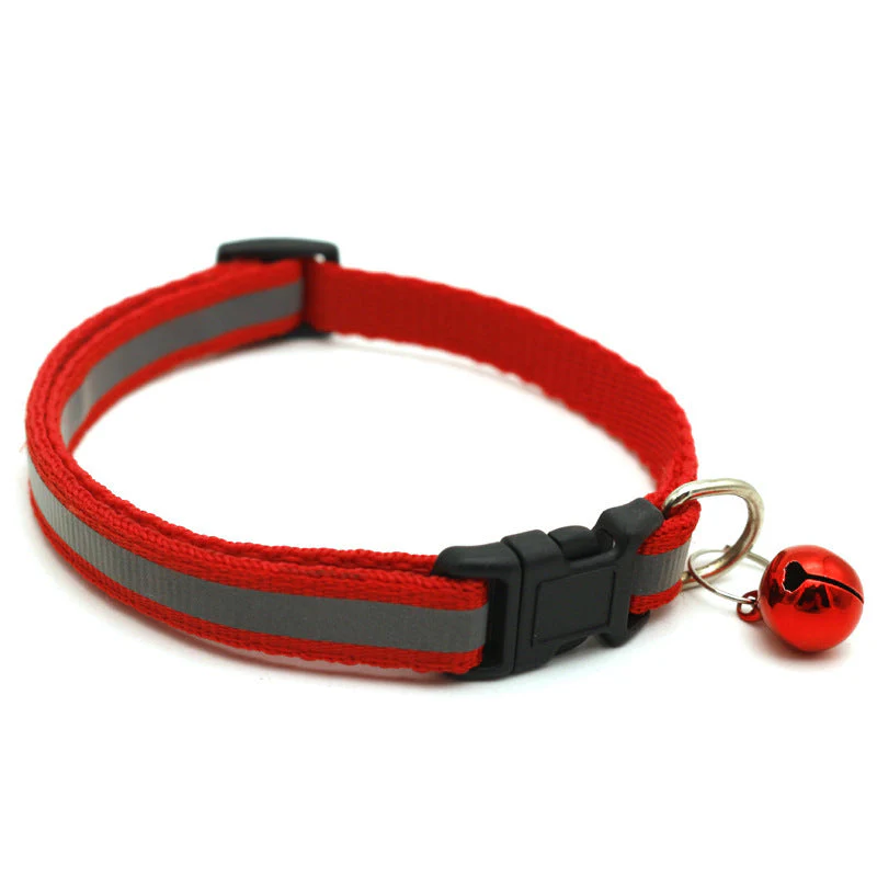 Reflecterende kattenhalsband met bel en AirTag houder | Verstelbaar nylon | Voor katten van verschillende groottes | Zichtbaar in het donker - Image 8