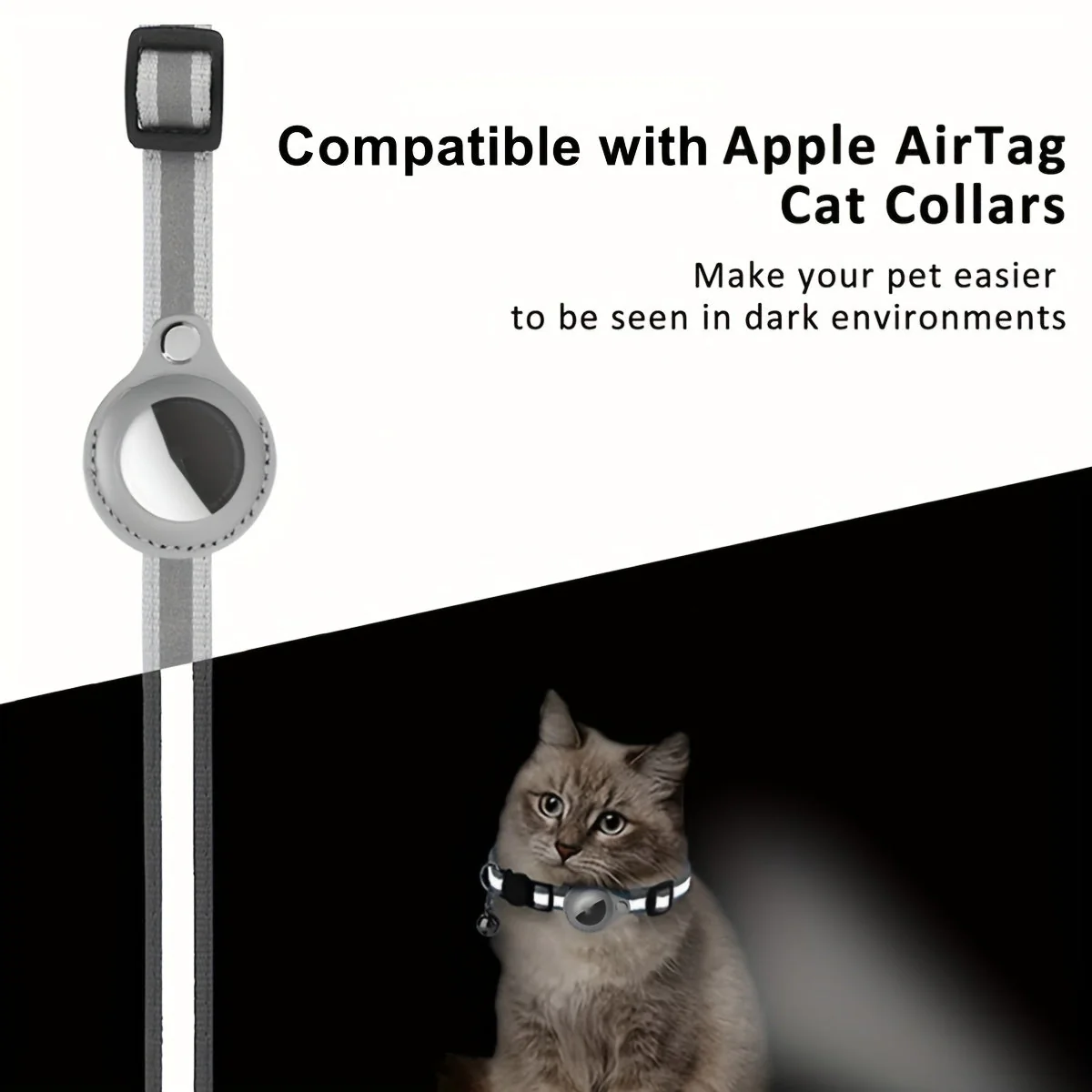 Reflecterende kattenhalsband | Veiligheidsbuckle | Bel voor extra zichtbaarheid | Duurzaam nylon | Geschikt voor dagelijks gebruik | 32 cm lang | 1 cm breed | Voor alle katgroottes - Image 10