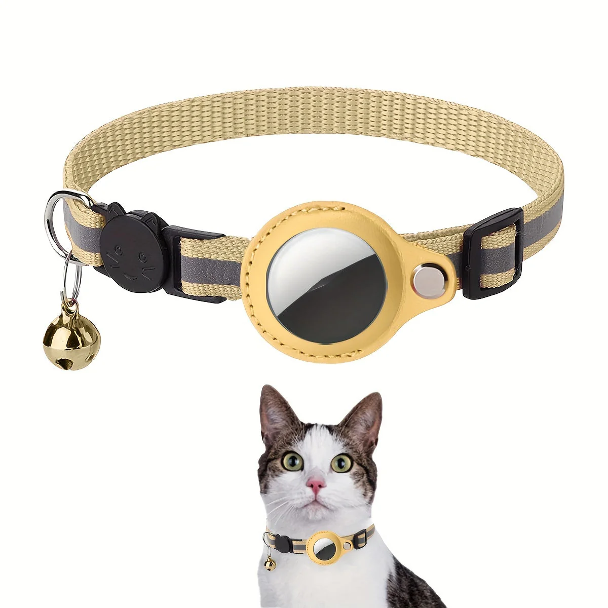 Reflecterende kattenhalsband | Veiligheidsbuckle | Bel voor extra zichtbaarheid | Duurzaam nylon | Geschikt voor dagelijks gebruik | 32 cm lang | 1 cm breed | Voor alle katgroottes - Image 13