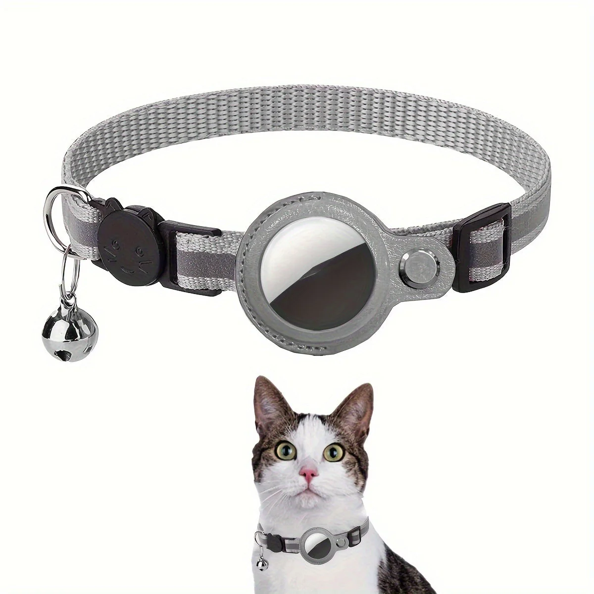 Reflecterende kattenhalsband | Veiligheidsbuckle | Bel voor extra zichtbaarheid | Duurzaam nylon | Geschikt voor dagelijks gebruik | 32 cm lang | 1 cm breed | Voor alle katgroottes - Image 15