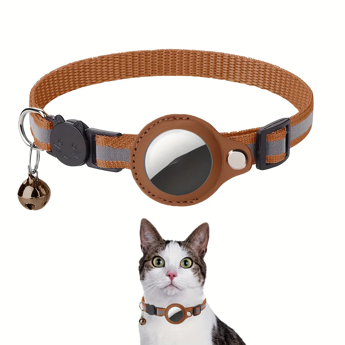Reflecterende kattenhalsband | Veiligheidsbuckle | Bel voor extra zichtbaarheid | Duurzaam nylon | Geschikt voor dagelijks gebruik | 32 cm lang | 1 cm breed | Voor alle katgroottes - Image 6