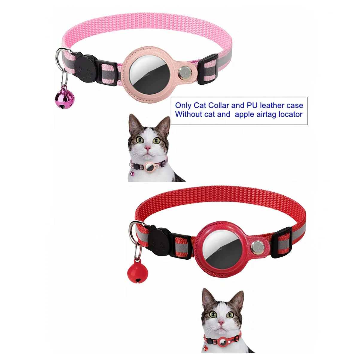 Reflecterende kattenhalsband | Veiligheidsbuckle | Bel voor extra zichtbaarheid | Duurzaam nylon | Geschikt voor dagelijks gebruik | 32 cm lang | 1 cm breed | Voor alle katgroottes - Image 7
