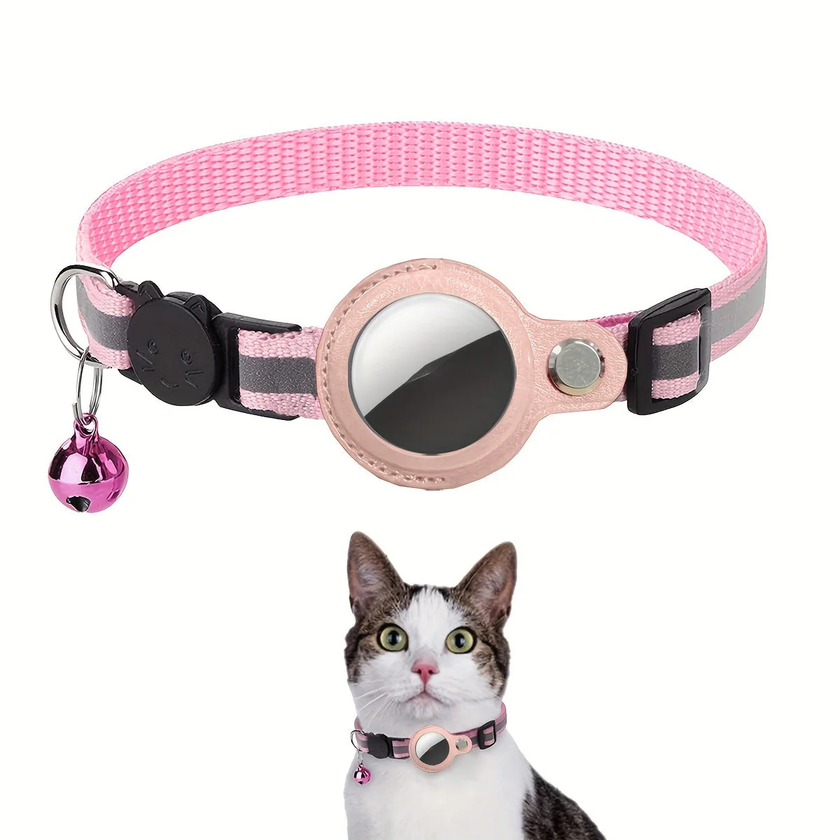 Reflecterende kattenhalsband | Veiligheidsbuckle | Bel voor extra zichtbaarheid | Duurzaam nylon | Geschikt voor dagelijks gebruik | 32 cm lang | 1 cm breed | Voor alle katgroottes - Image 9