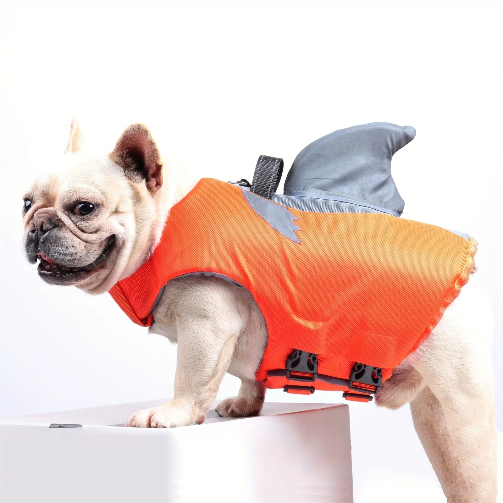 Reflecterend haai hondenzwempak | Veiligheidsvest huisdier met handgreep | Verstelbare waterdichte honden zwemvest voor optimale zichtbaarheid - Image 10