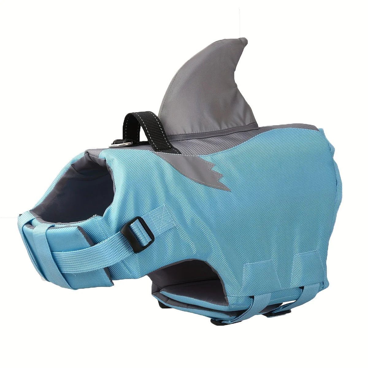 Reflecterend haai hondenzwempak | Veiligheidsvest huisdier met handgreep | Verstelbare waterdichte honden zwemvest voor optimale zichtbaarheid - Image 4