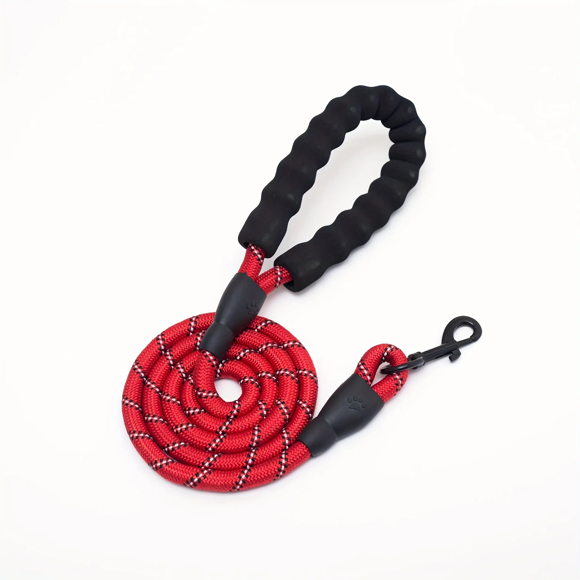 Reflecterende Hondenriem | Comfortabel Gevoerde Handgreep | Zware Dubbele Trekkracht | Voor Sterke Honden | Verbeterde Veiligheid en Controle | Polyamide | Strepenpatroon |  Wandelen - Image 2