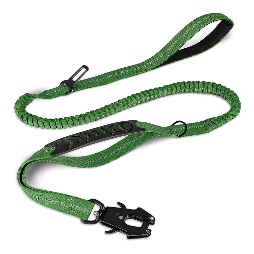 Reflecterende Schokabsorberende Hondenriem | Autogordelbevestiging | Zware Tactische Bungee | Geen Trekken | Geschikt voor Grote Honden - Image 15