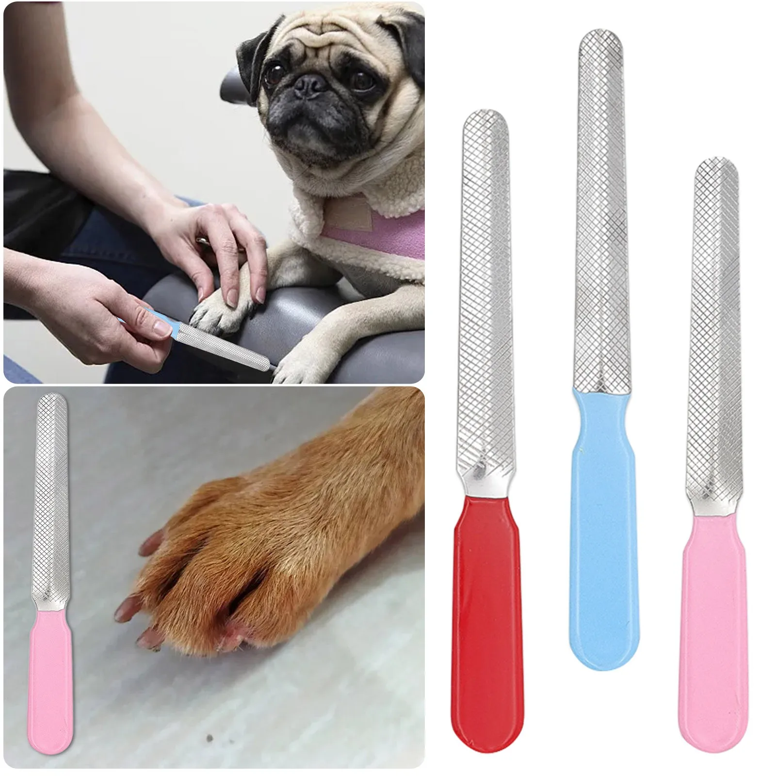 Roestvrijstalen Klauwverzorgingstool voor Huisdieren | Driekleurig Vijlsysteem voor Veilige Nagelverzorging | Geschikt voor Katten en Honden van Alle Groottes - Image 2