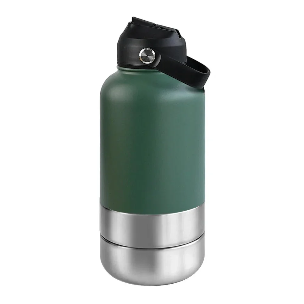 RVS Hondenwaterfles 1000ml met Afneembare Voer- en Waterkom - Dubbelwandig en BPA-vrij - Image 10
