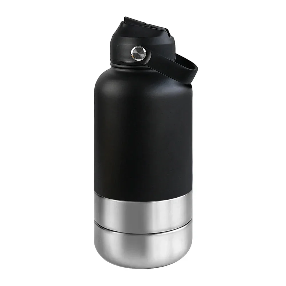 RVS Hondenwaterfles 1000ml met Afneembare Voer- en Waterkom - Dubbelwandig en BPA-vrij - Image 11
