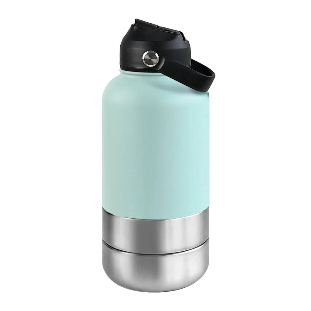 RVS Hondenwaterfles 1000ml met Afneembare Voer- en Waterkom - Dubbelwandig en BPA-vrij - Image 14