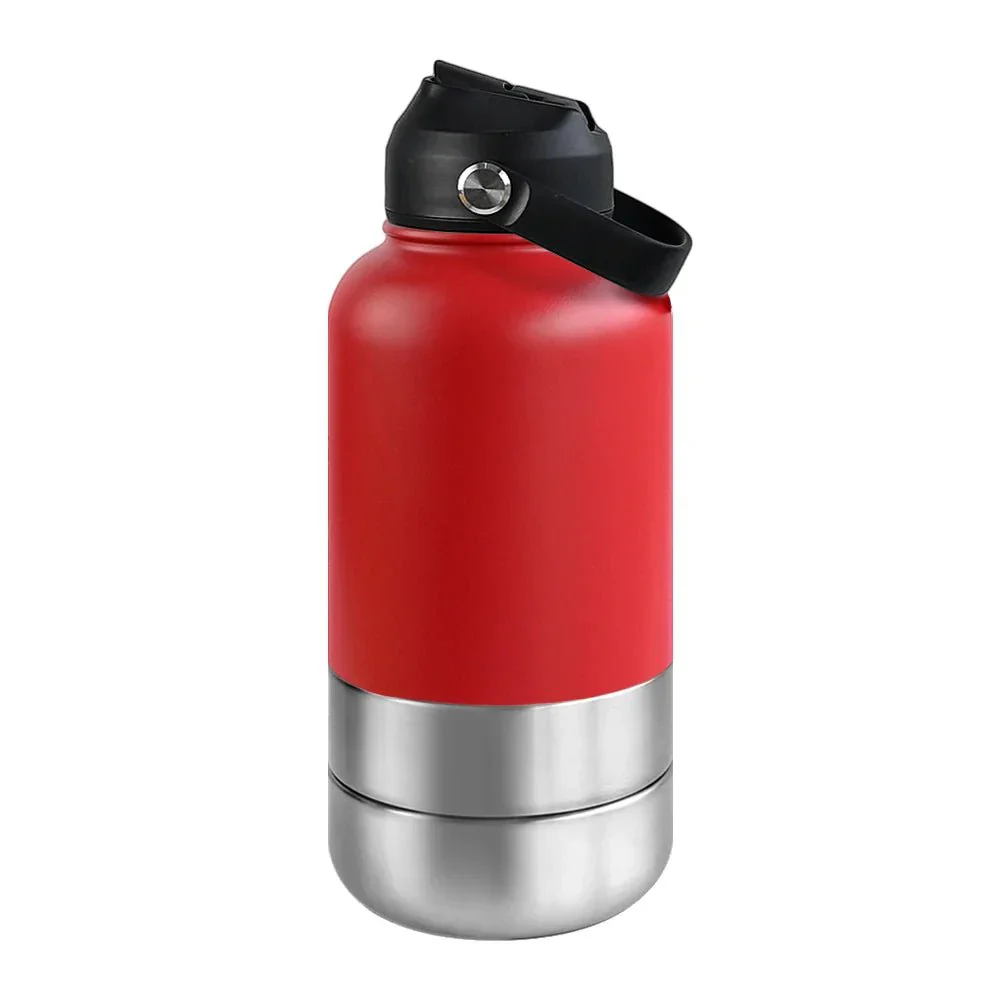 RVS Hondenwaterfles 1000ml met Afneembare Voer- en Waterkom - Dubbelwandig en BPA-vrij - Image 8