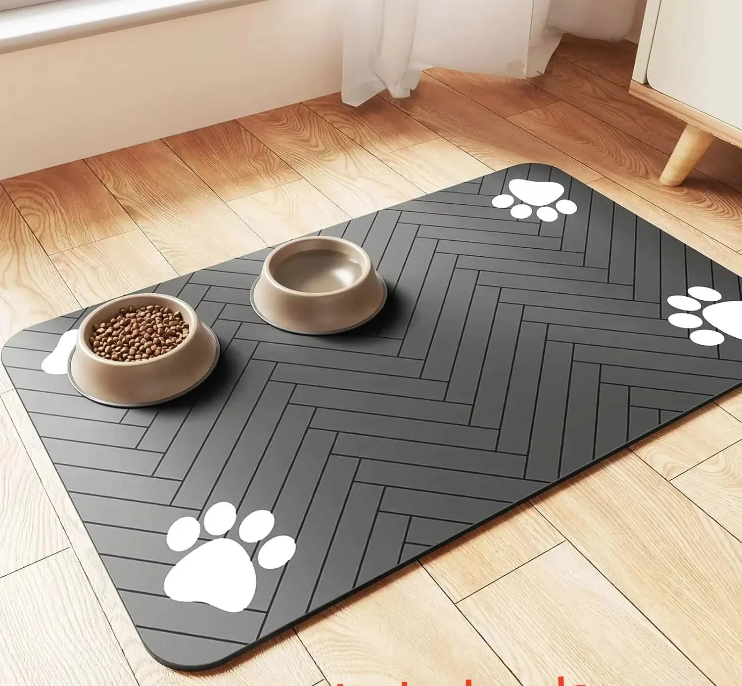 Absorberende Placemats Huisdieren | Waterdichte Voedingsmat | Antislip & Duurzaam | Geschikt voor Honden & Katten | Eenvoudig Schoon te Maken | Voorkomt Natte Pootjes | Ruim Voedingsoppervlak
