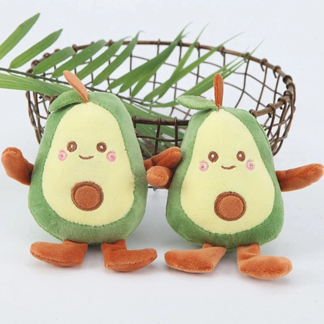 Avocadovormig Pluche Speelgoed | Duurzaam Kauwmateriaal | Interactief Spel met Piepgeluid voor Huisdieren - Image 3