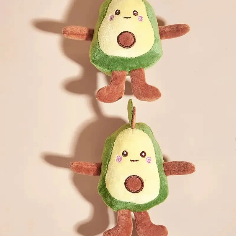 Avocadovormig Pluche Speelgoed | Duurzaam Kauwmateriaal | Interactief Spel met Piepgeluid voor Huisdieren - Image 5