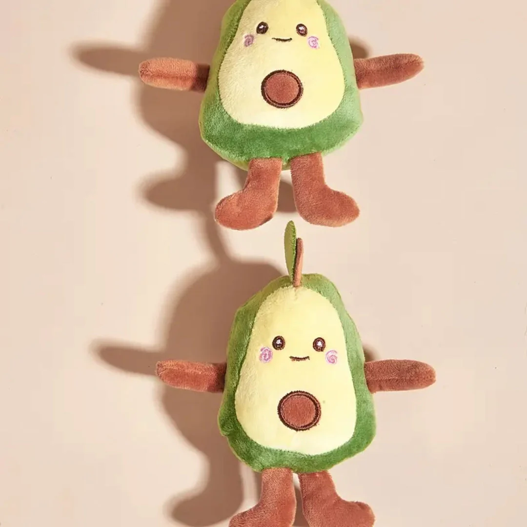 Avocadovormig Pluche Speelgoed | Duurzaam Kauwmateriaal | Interactief Spel met Piepgeluid voor Huisdieren - Image 7