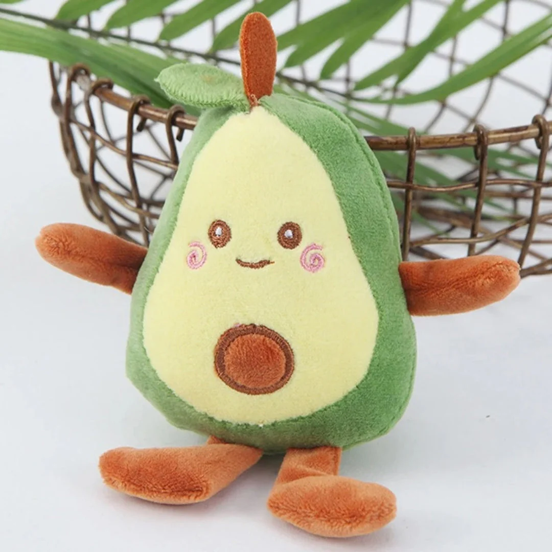 Avocadovormig Pluche Speelgoed | Duurzaam Kauwmateriaal | Interactief Spel met Piepgeluid voor Huisdieren - Image 8