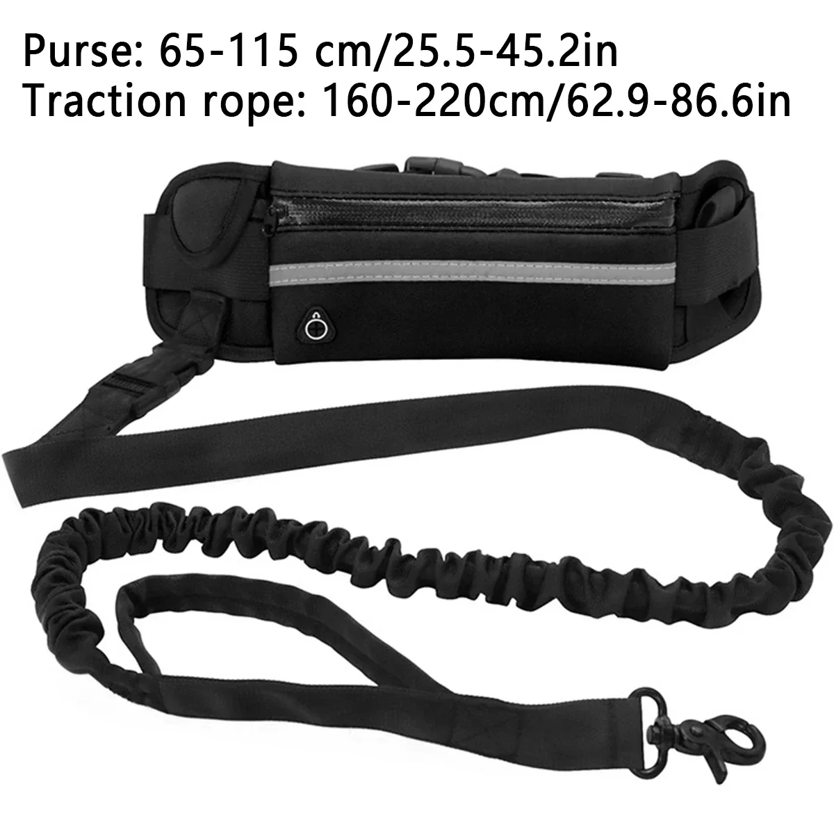 Verstelbare Handsfree Hondenriem met Heuptas | Flexibel en Comfortabel voor Hardlopen en Wandelen | Reflecterende Veiligheidsdetails - Image 4