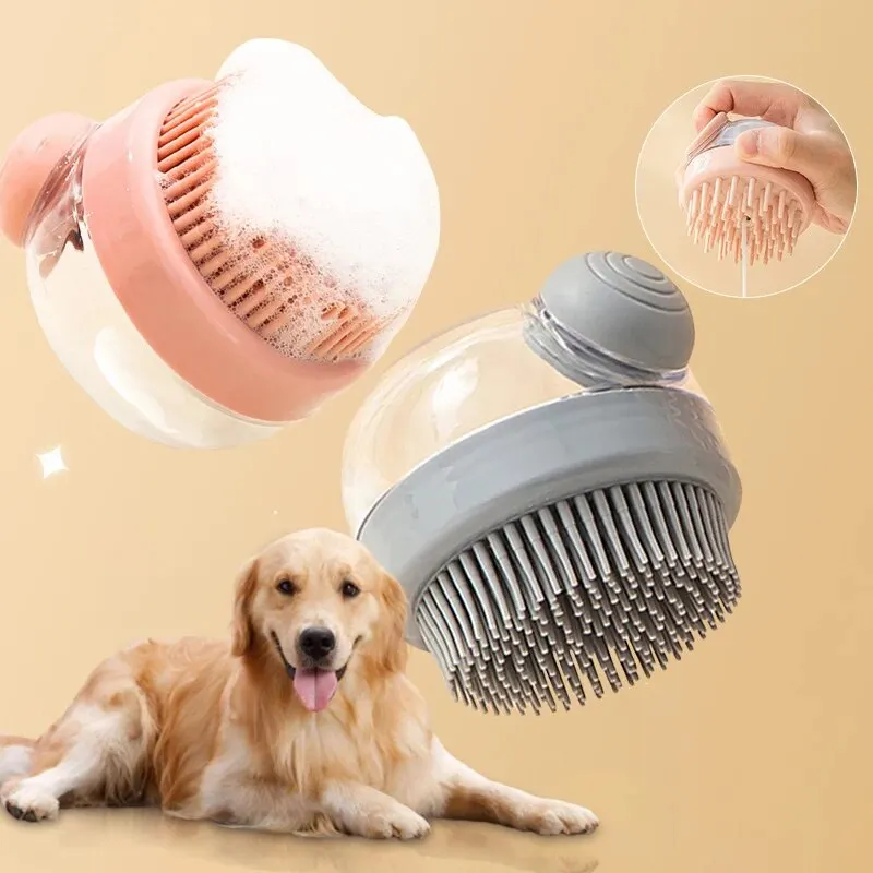 ScrubBuddy | Zachte Siliconen Verzorgingsborstel met Shampoo Dispenser voor Huisdieren | Massagefunctie | Compact Design - Image 2