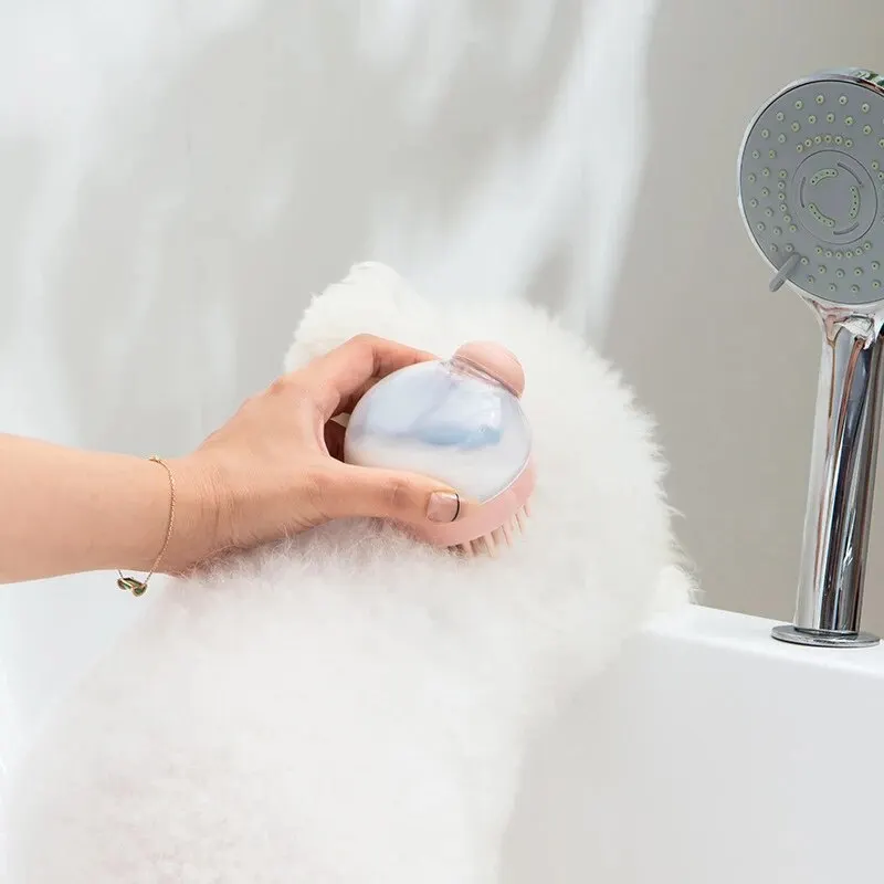 ScrubBuddy | Zachte Siliconen Verzorgingsborstel met Shampoo Dispenser voor Huisdieren | Massagefunctie | Compact Design - Image 3