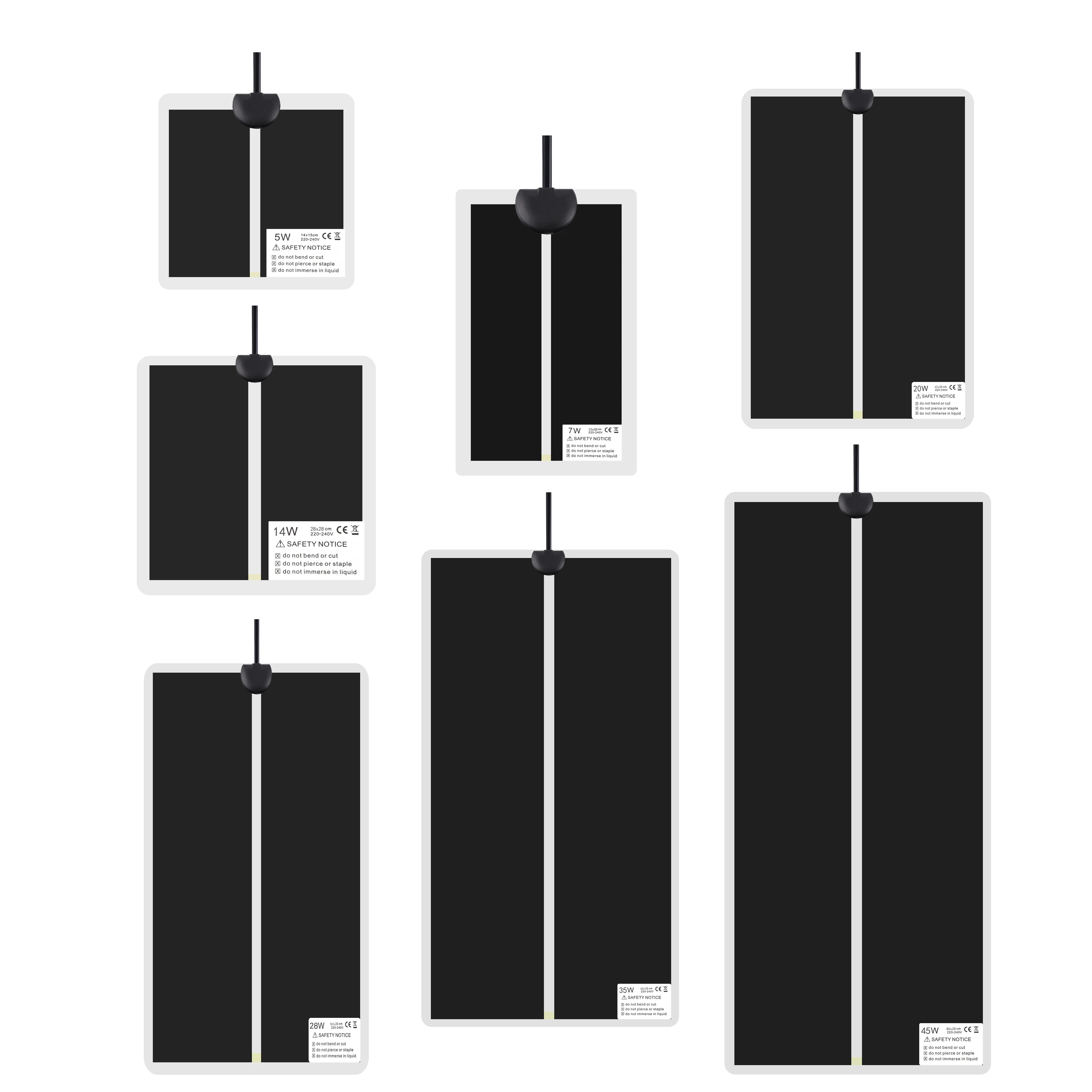 Verwarmingsmat voor Zaailingen en Reptielen | 5W-45W | Instelbare Thermostaat | Waterdicht | PET Materiaal | EU Stekker | 220V-240V | Energiezuinig | Dierveilig | Geschikt voor Planten en Terraria