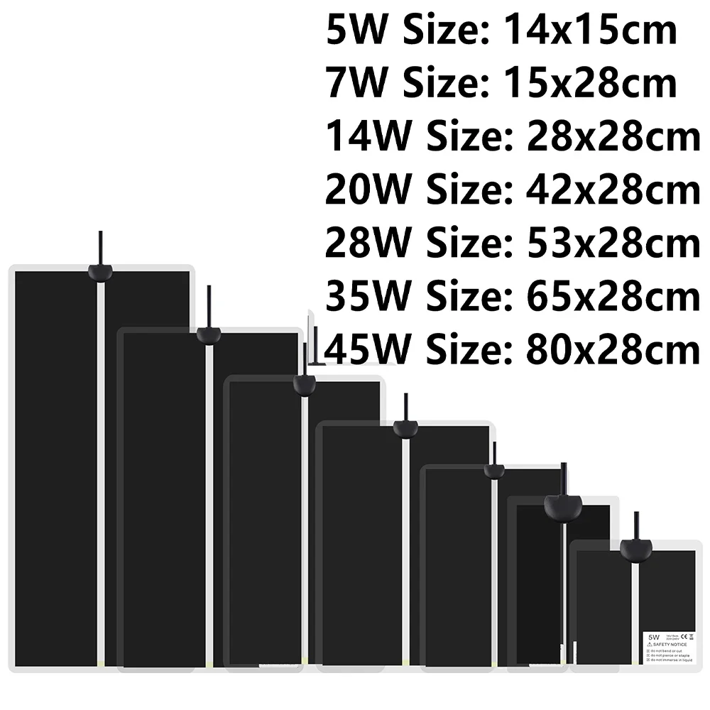 Verwarmingsmat voor Zaailingen en Reptielen | 5W-45W | Instelbare Thermostaat | Waterdicht | PET Materiaal | EU Stekker | 220V-240V | Energiezuinig | Dierveilig | Geschikt voor Planten en Terraria - Image 2