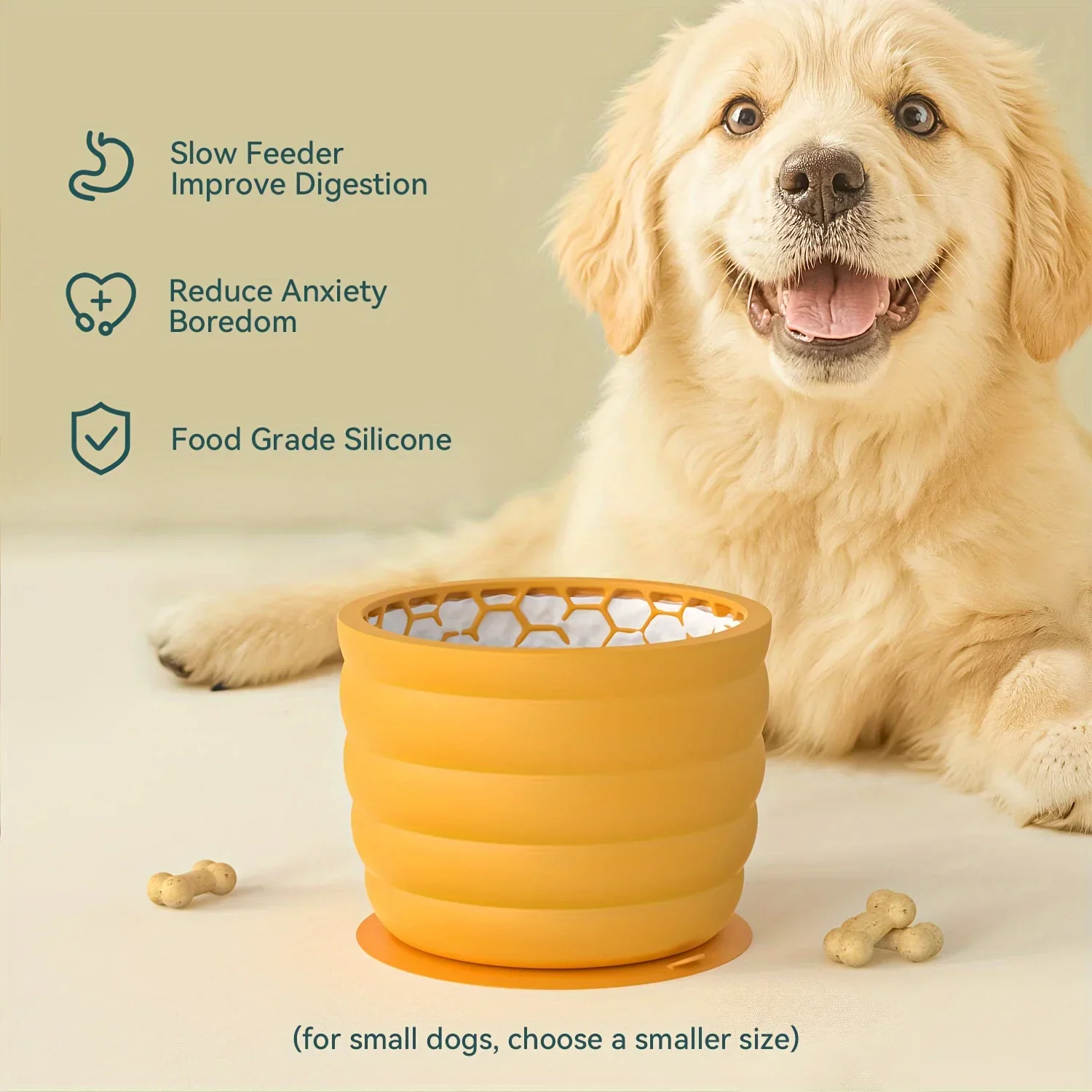 Siliconen Slow Feeder voor Honden | Gezonde Spijsvertering & Anti-Slip Zuignappen | Geschikt voor Muur & Vloer | BPA-Vrij - Image 3