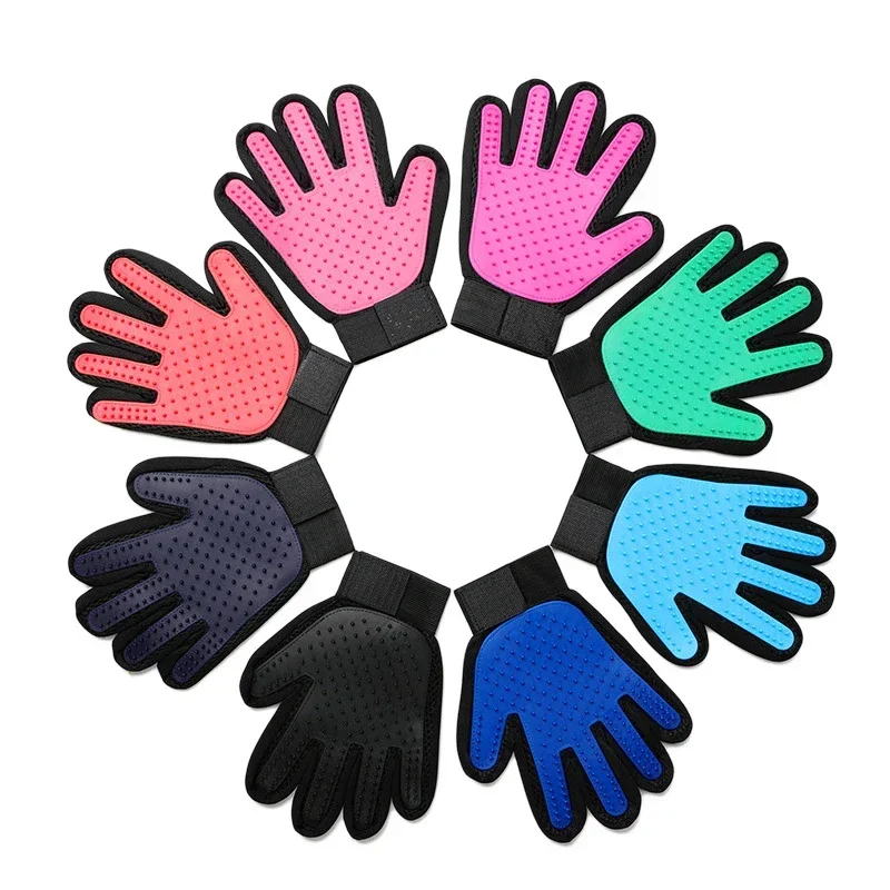 Siliconen Verzorgingshandschoenen voor Honden en Katten | Massage en Haarverwijdering | Ademend en Met Verstelbare Klittenbandsluiting | Beschikbaar in Rood, Groen, Blauw - Image 5