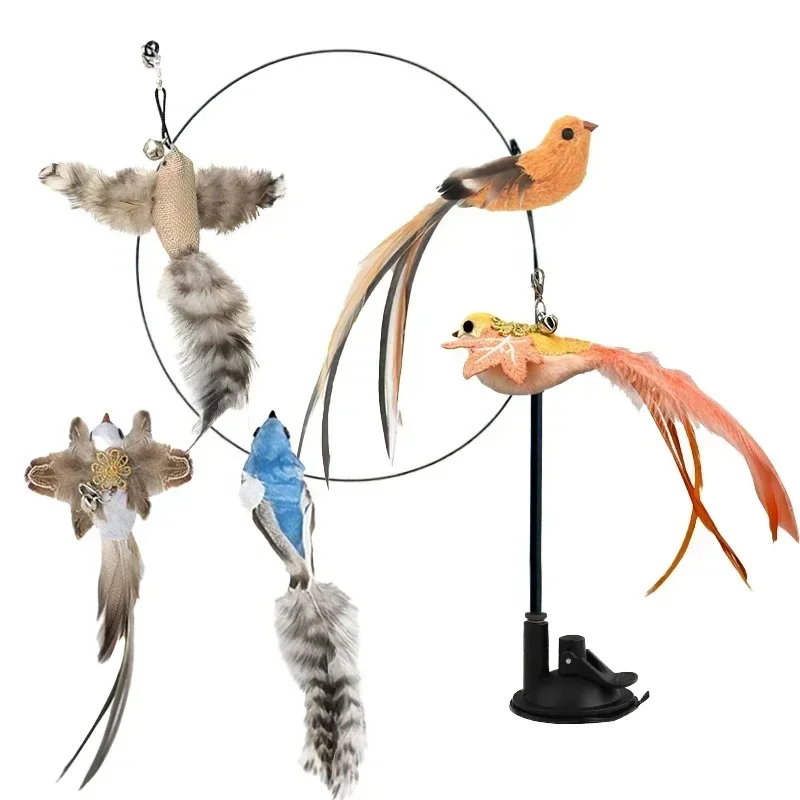 Kattenspeelgoed | Interactieve Pauwenpluim Met Bel | Kunststof Verenstok | Kattenstok | Speeltjes Voor Kittens En Katten | Huisdierbenodigdheden | Veilig En Duurzaam | Simulatie Vogelmotief | Indoor Plezier - Image 19