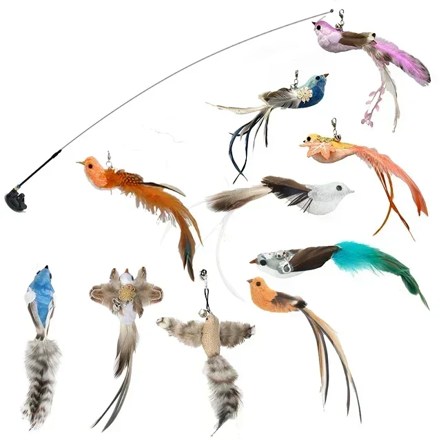 Kattenspeelgoed | Interactieve Pauwenpluim Met Bel | Kunststof Verenstok | Kattenstok | Speeltjes Voor Kittens En Katten | Huisdierbenodigdheden | Veilig En Duurzaam | Simulatie Vogelmotief | Indoor Plezier - Image 31