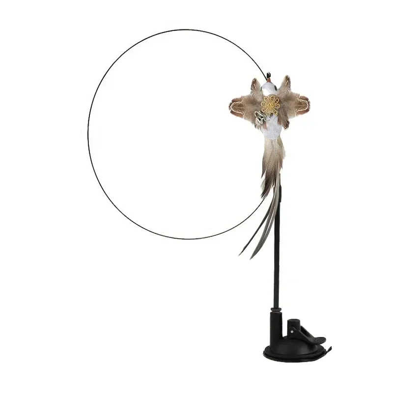 Kattenspeelgoed | Interactieve Pauwenpluim Met Bel | Kunststof Verenstok | Kattenstok | Speeltjes Voor Kittens En Katten | Huisdierbenodigdheden | Veilig En Duurzaam | Simulatie Vogelmotief | Indoor Plezier - Image 45