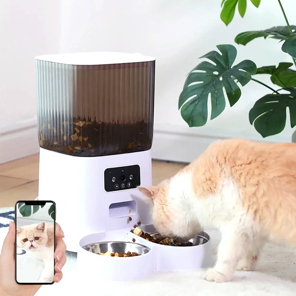 Slimme Voederdispenser 5L voor Katten en Honden | Ingebouwde Camera en Voice Recorder | Bediening via App - Image 2