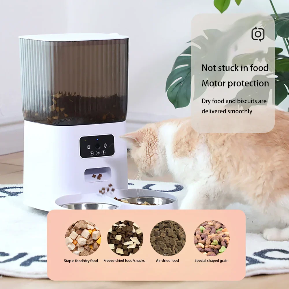 Slimme Voederdispenser 5L voor Katten en Honden | Ingebouwde Camera en Voice Recorder | Bediening via App - Image 3