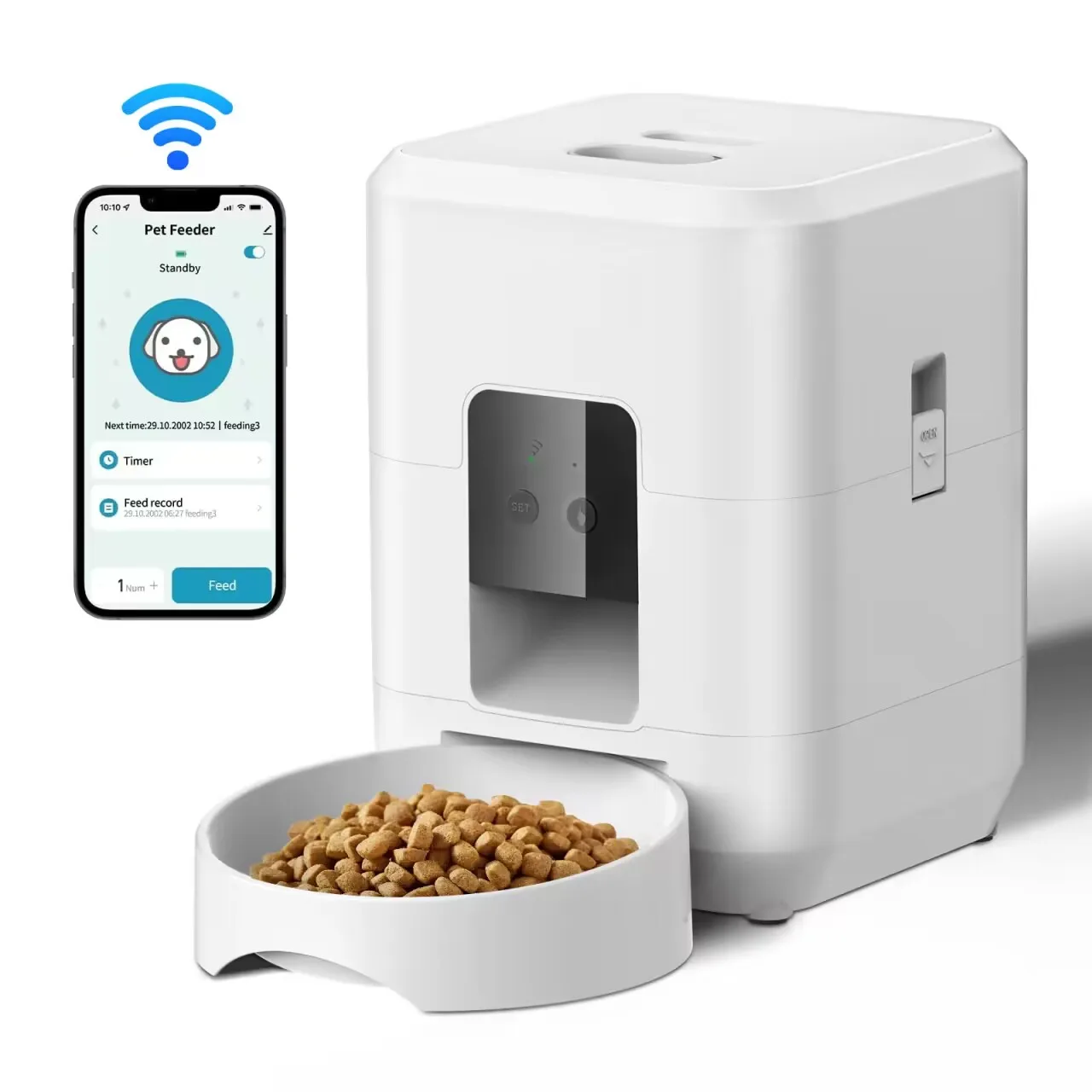 Automatische Voederdispenser met Tijdinstelling voor Honden en Katten | Rustig en Gezond Voeden | WiFi en Knopbediening - Image 6