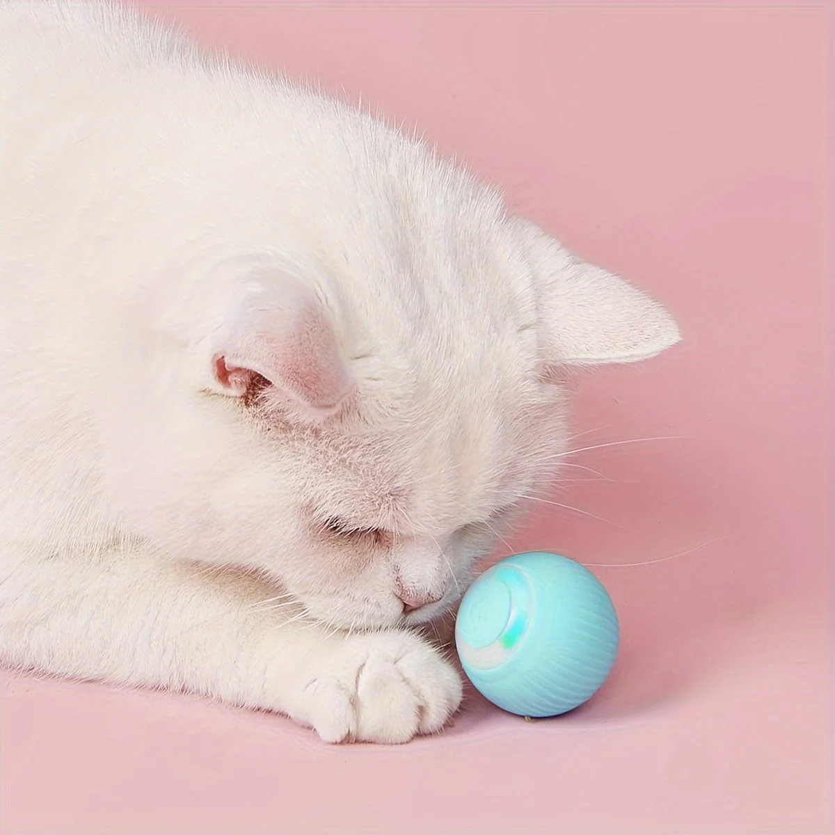 Slimme interactieve kattenbal | Automatisch rollend speelgoed voor katten | Duurzaam kunststof | 4,3 cm | Geschikt voor kleine en middelgrote katten | Stimuleert beweging en actief spel - Image 6