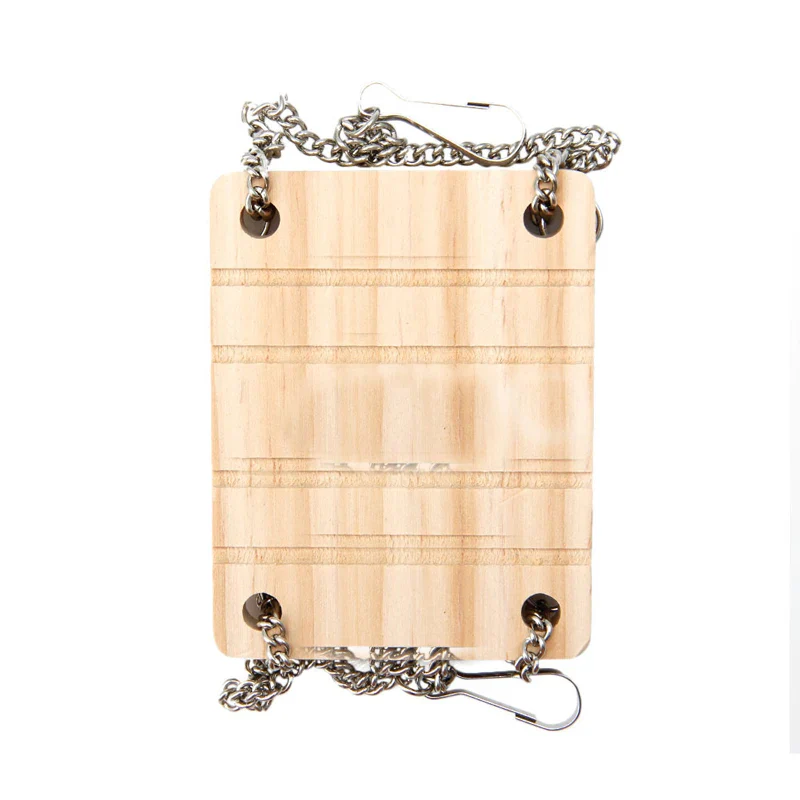 Hamsterspeelgoed Houten Swing | Hangmat Rustmat voor Papegaai | Kleine Dieren Accessoires | Harnas Speelgoed | Hout | Nieuw Ontwerp | Voor Hamsters, Ratten, Vogels | Makkelijk te Installeren - Image 2