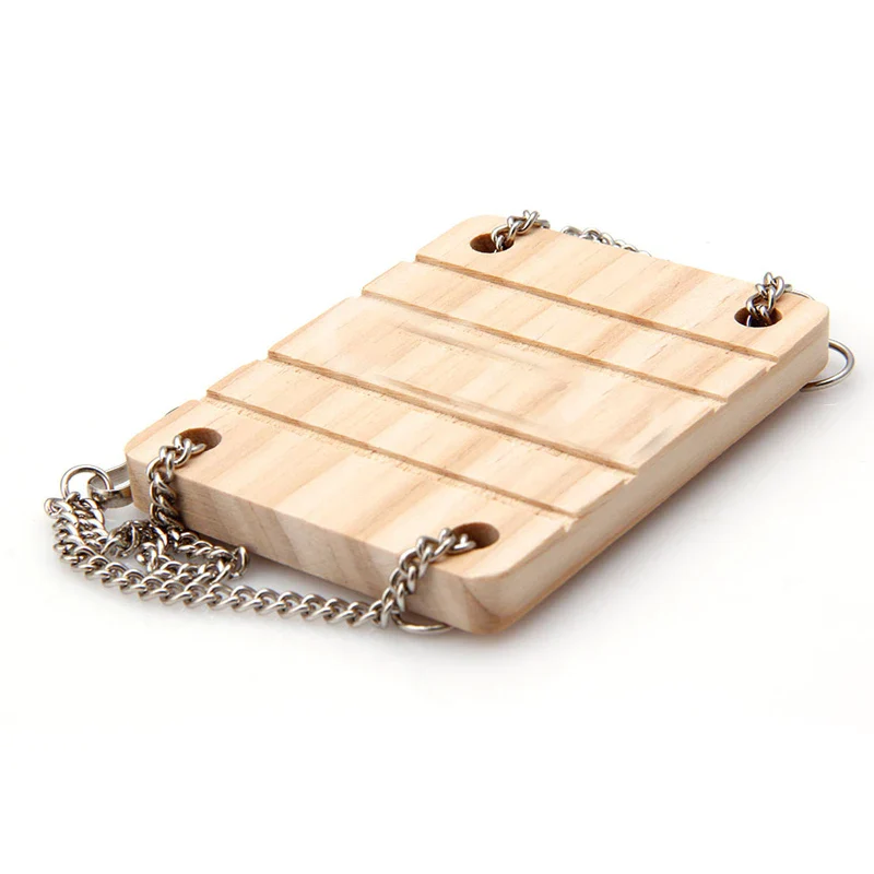 Hamsterspeelgoed Houten Swing | Hangmat Rustmat voor Papegaai | Kleine Dieren Accessoires | Harnas Speelgoed | Hout | Nieuw Ontwerp | Voor Hamsters, Ratten, Vogels | Makkelijk te Installeren - Image 4