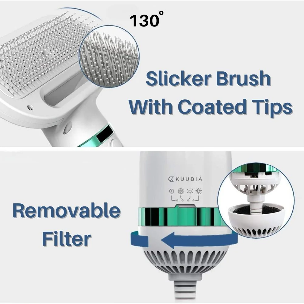 VelvetPaws QuickDry Styler | Stilte Technologie | 2-in-1 Droger en Borstel | Verstelbare Warmte | Huisdier Vachtverzorging | Ontwikkeld voor Comfort en Knuffels | Stressvrije Ervaring - Image 7