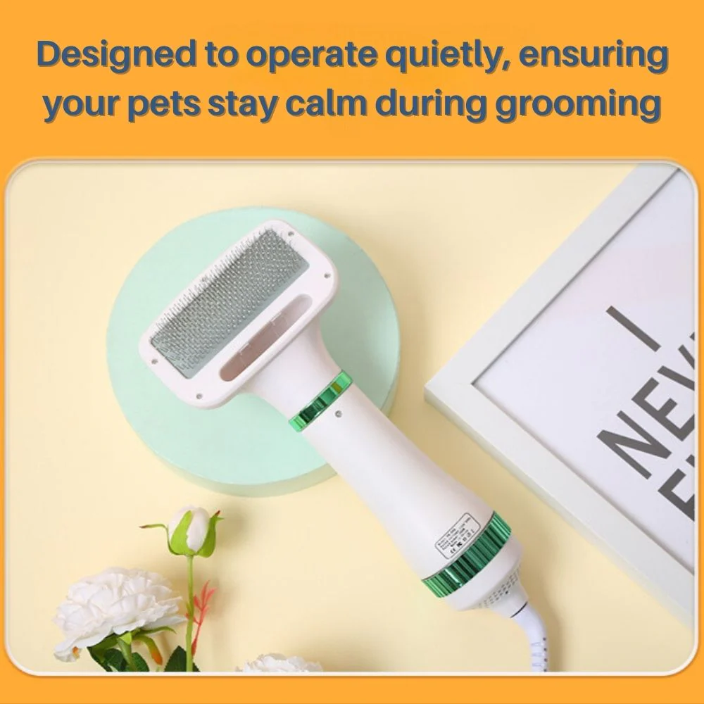 VelvetPaws QuickDry Styler | Stilte Technologie | 2-in-1 Droger en Borstel | Verstelbare Warmte | Huisdier Vachtverzorging | Ontwikkeld voor Comfort en Knuffels | Stressvrije Ervaring - Image 9