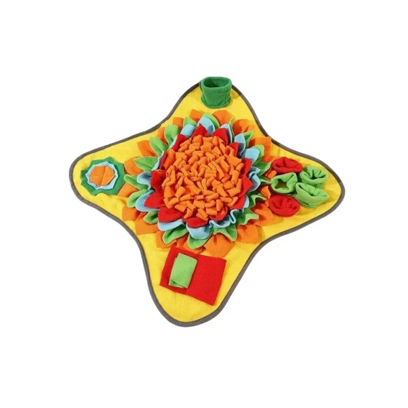 SnoutHunt snuffelmat voor honden | Stimuleert natuurlijk zoekgedrag | Anti-slip fleece voer- en speelmat voor mentale uitdaging | Geschikt voor kleine en grote honden | Machinewasbaar | Grijs-Blauw - Image 8
