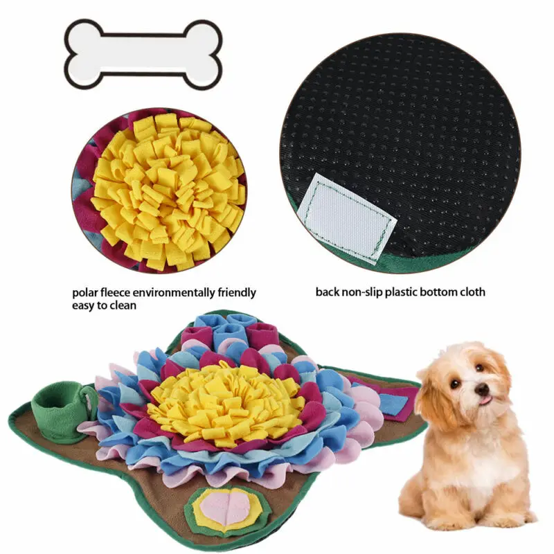 Interactieve Pluche Snuffelmat | Slow Feeder voor Honden | Machinewasbaar en Draagbaar | Bevorderd Gezonde Spijsvertering | Kleurrijk en Duurzaam Design | Veilig en Zacht | Ideaal voor Binnen en Buiten - Image 5
