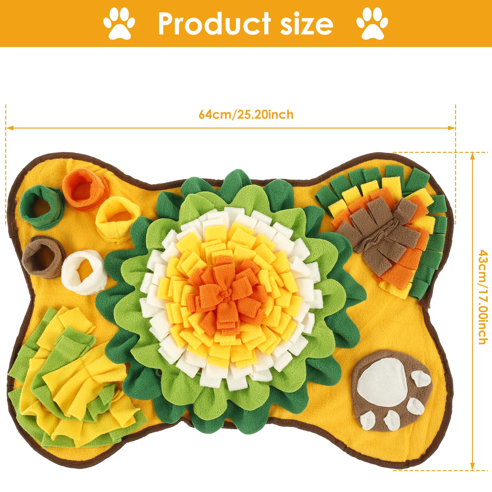 Interactieve Zoekmat voor Honden met Antislip Onderkant en Verborgen Traktatiekommetjes | Stimuleert Geurvermogen en Voorkomt Verveling - Image 8